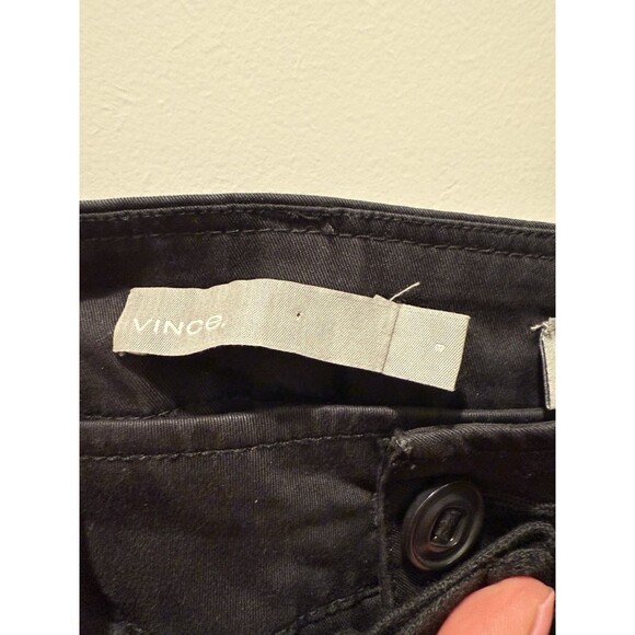 Vince Utility Pants Womens 8 Black Belted Stretch Chino Ankle Length Straight - Picture 5 of 8